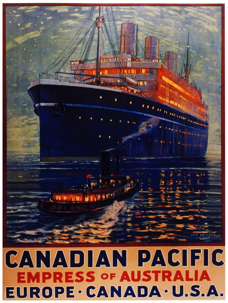 Decor Poster.Fine Graphic Art Design.Australian Steamship.Home Wall Art.679