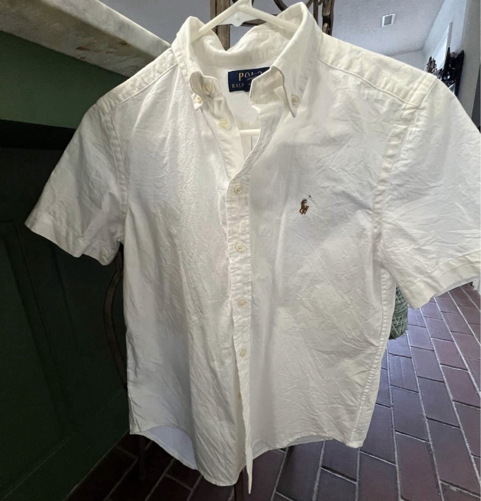 Boys Polo Short Sleeved Button Down Shirt
