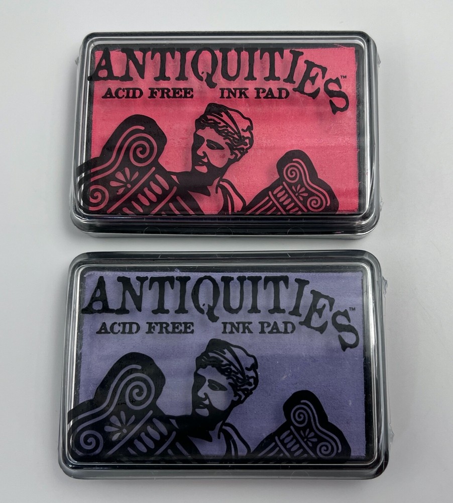 2x Ranger Ink Antiquities Acid Free Ink Pad Chinese Red & Tanzanite - New-image