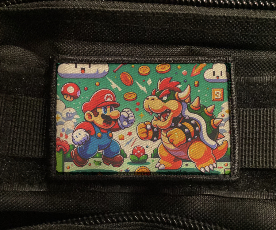 Mario Bowser Clash Patch Morale Army Tactical Hook [sub]