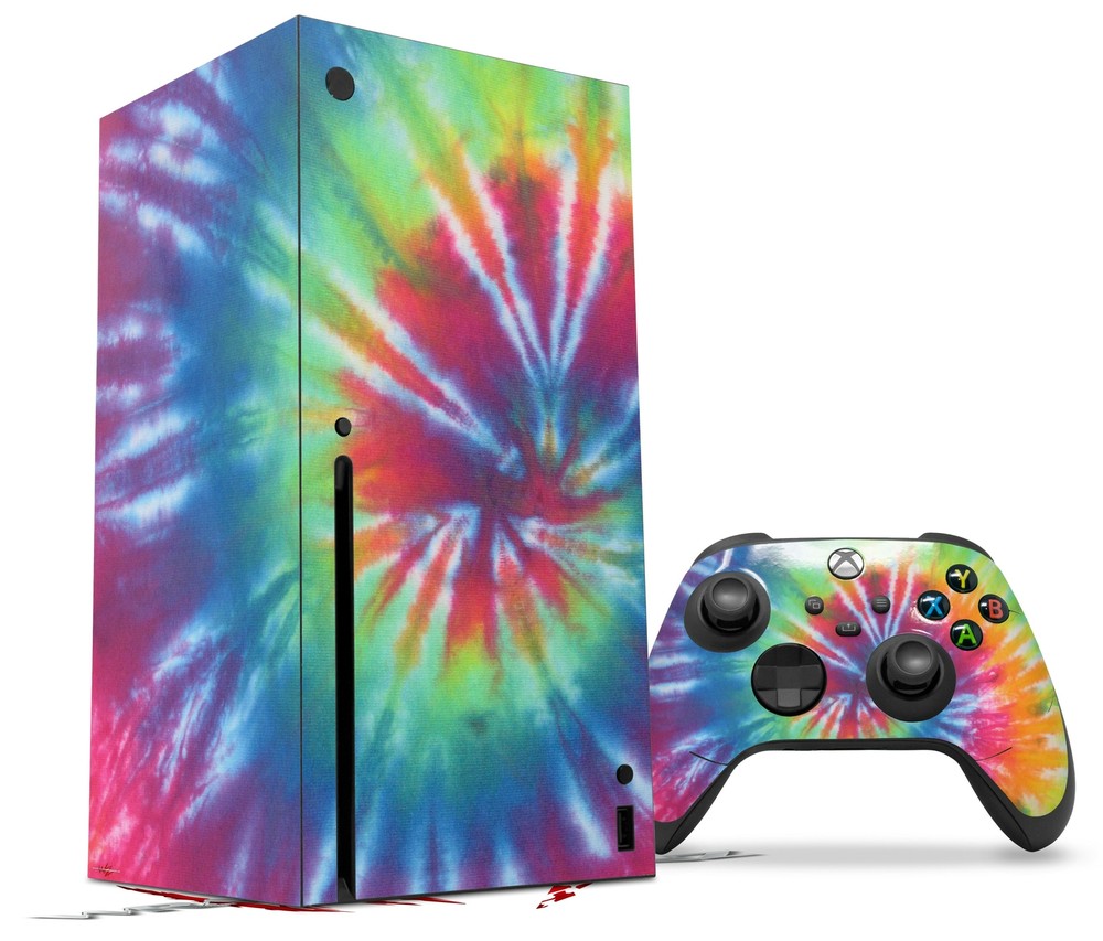 Skins XBOX Series X Console Controller Tie Dye Swirl 104