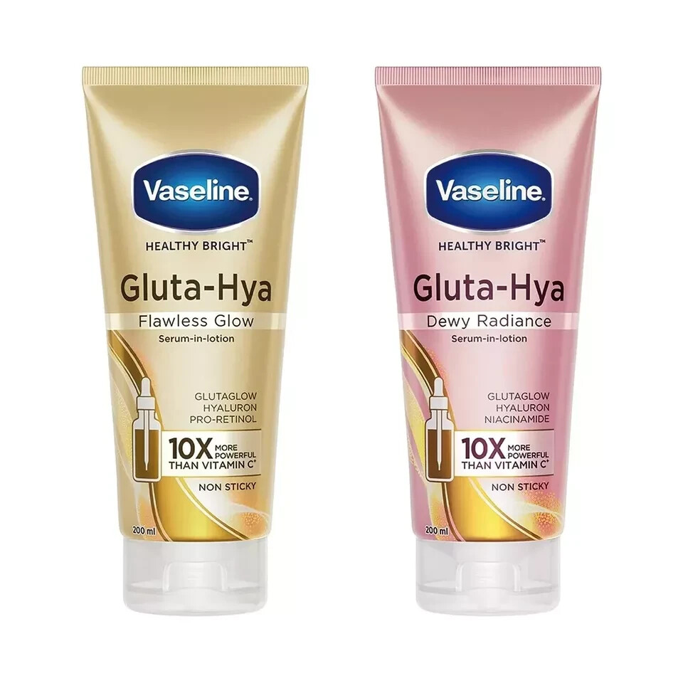 Vaseline Gluta-Hya Dewy Radiance + Flawless Glow Serum-In-Lotion (Combo) 200ml
