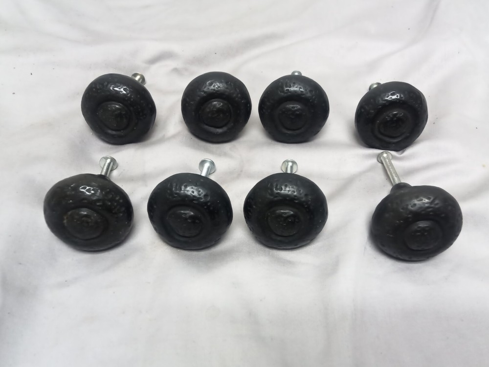 8 Hickory Hardware Cast Iron Drawer Cabinet Round Pull Knobs Rustic Handles