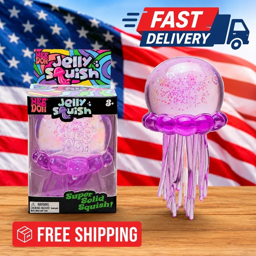 NeeDoh Jelly Squish Stress Toy Jellyfish Fidget Sensory Squeeze Toy Squishy