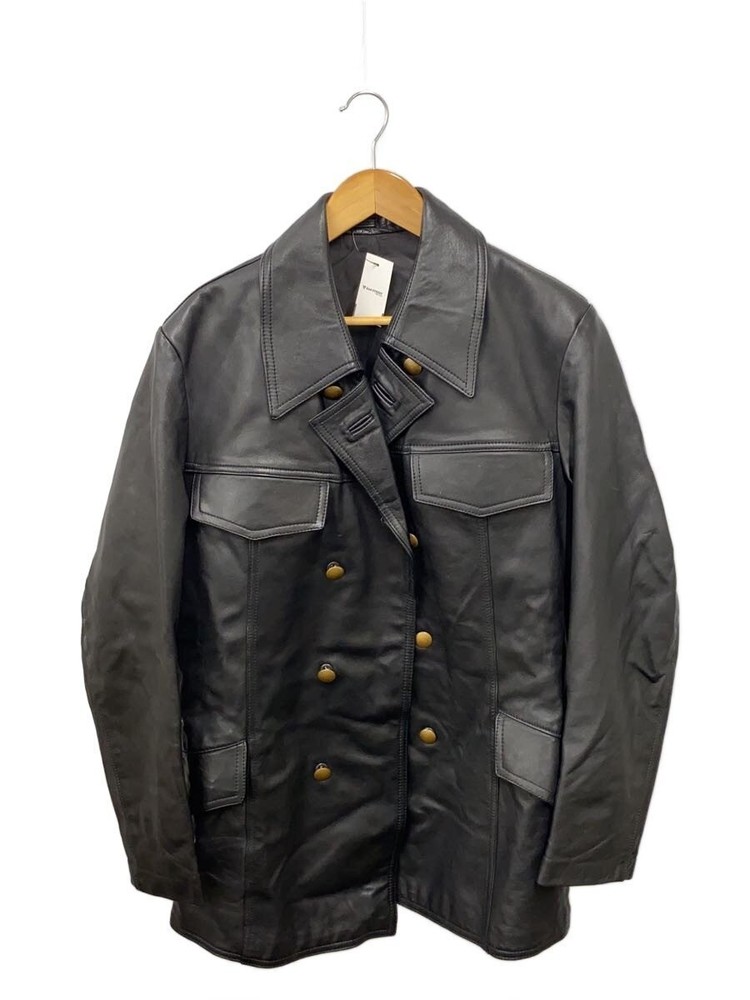 Military Leather Jacket Blouson/-/Leather/Blk/Plain 3505
