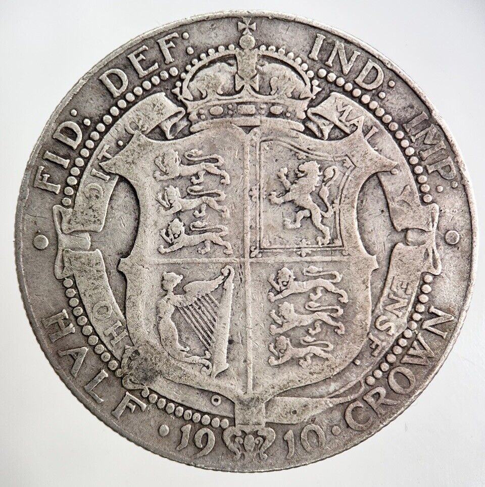 1910 Edward VII Half-Crown Silver Coin | Fine Collectable Grade
