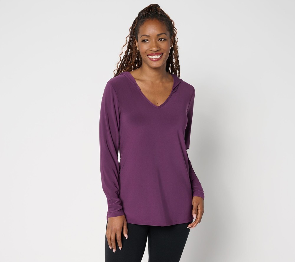Women Control Women's Top Sz S La Roma Jersey Hooded Purple A702368