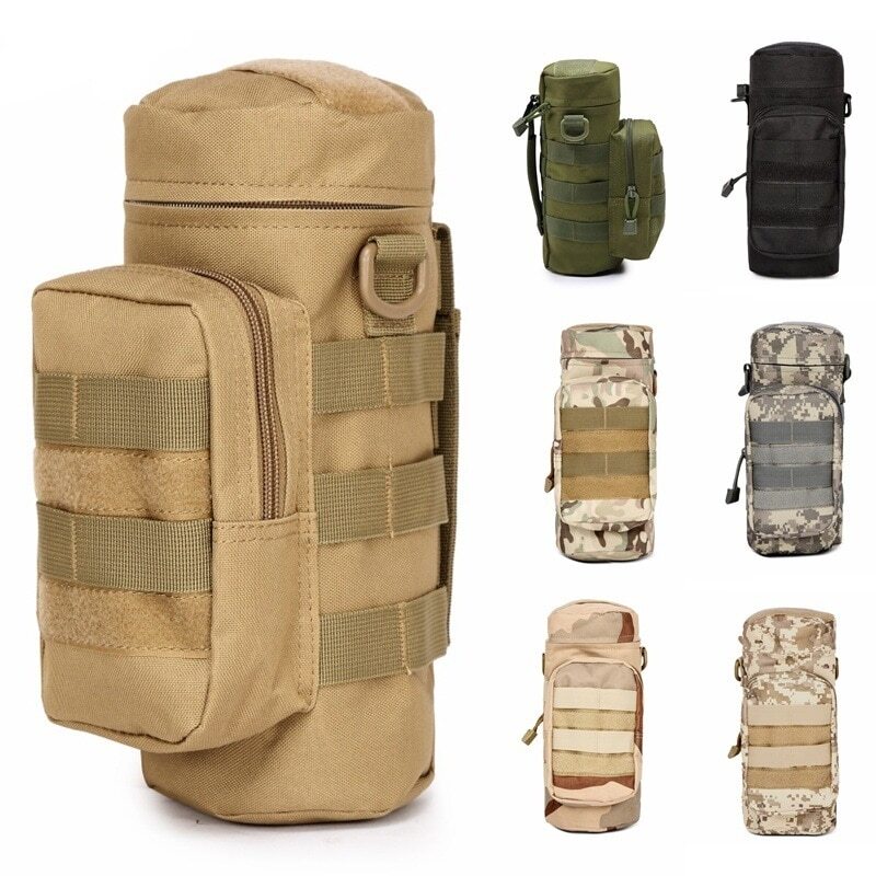 Outdoors Water Bottle Pouch Tactical Gear Kettle Waist Shoulder Bag New