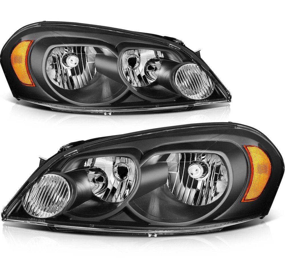 For 06-13 Chevrolet Impala Headlights Assembly Passenger Driver Headlamps Pair