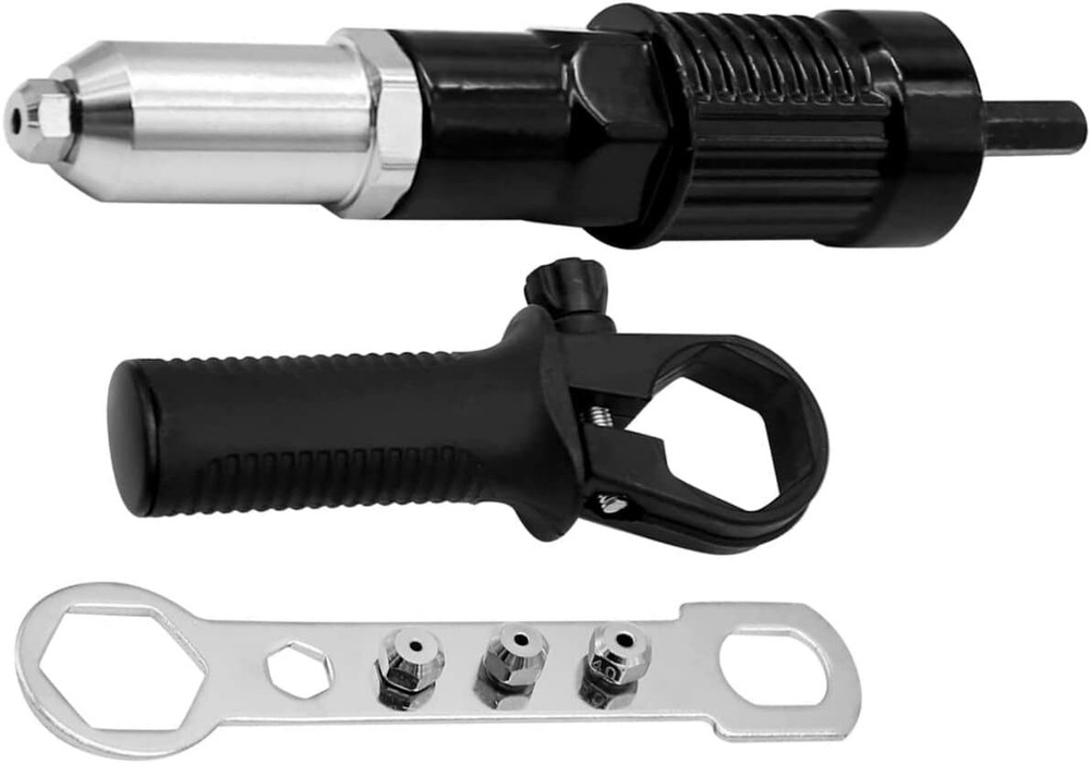 Pop Rivet Gun Tool, Professional Cordless Riveter Adapter Kit Riveter Nut Too...