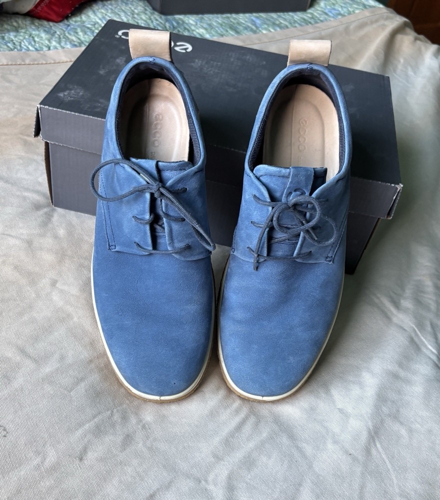 Ecco Men’s Crepe Tray Oxford Bright Blue Size 42 USM 9, USW 11