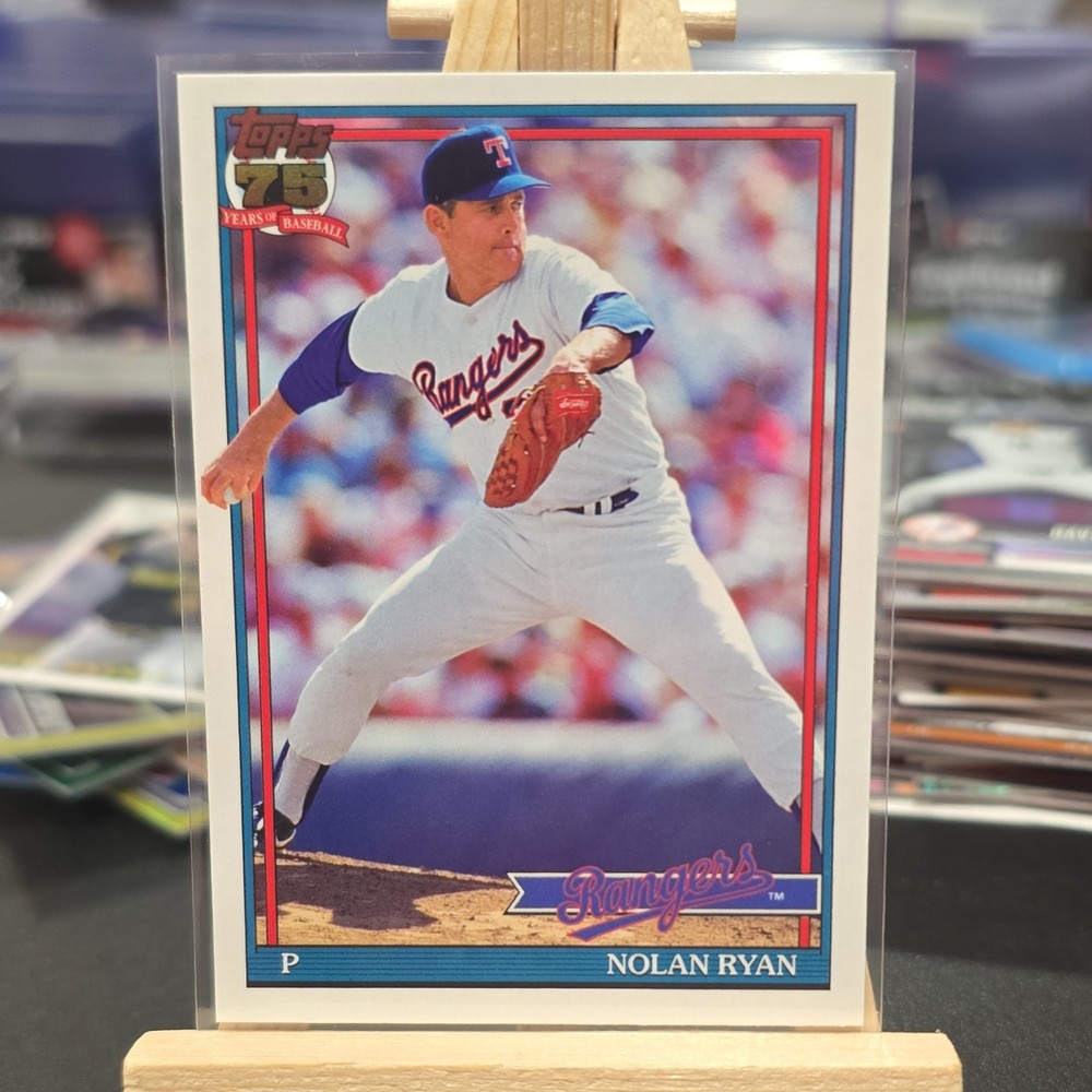 Topps 1991 Nolan Ryan #1 Texas Rangers MLB Baseball Card Base Set Original