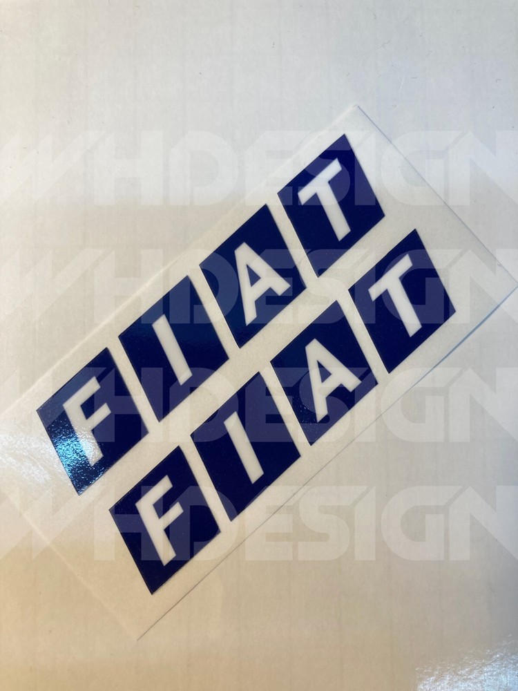 Vintage Fiat style sticker for classic cars bikes toolboxes restoration
