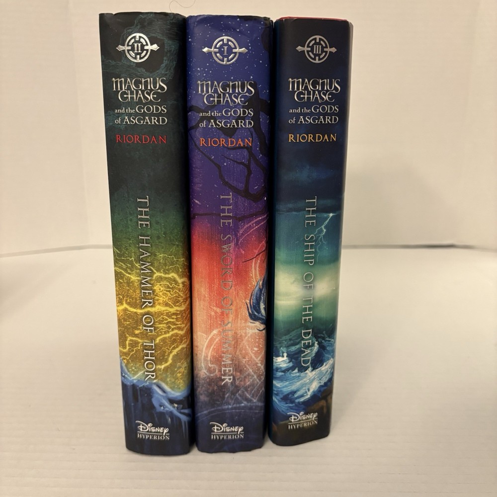 Rick Riordan MAGNUS CHASE Complete Series Lot of 3 Set 1st/1st HARDCOVER Books