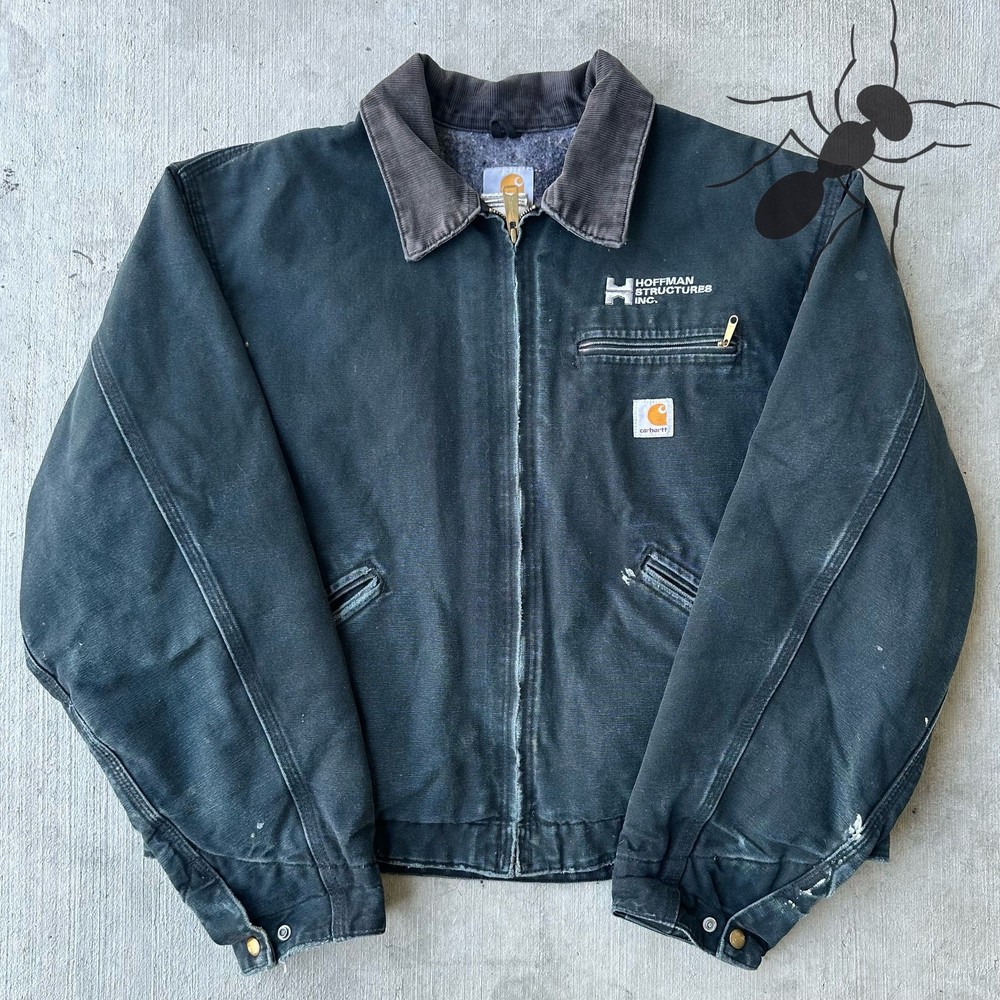 Vintage Y2K black Carhartt Detroit work wear jacket