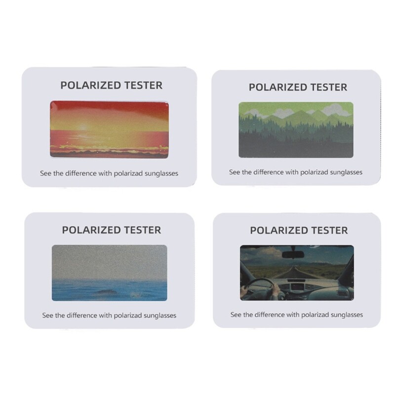 100 Pieces Wear Glasses Check Polarized Test Card Sunglasses Polarized Tester