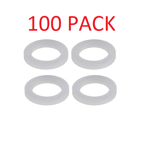 100-Pack 1/8-Inch Silicone Flat Washers for Faucet Aerator Kitchen Bathroom Plumbing