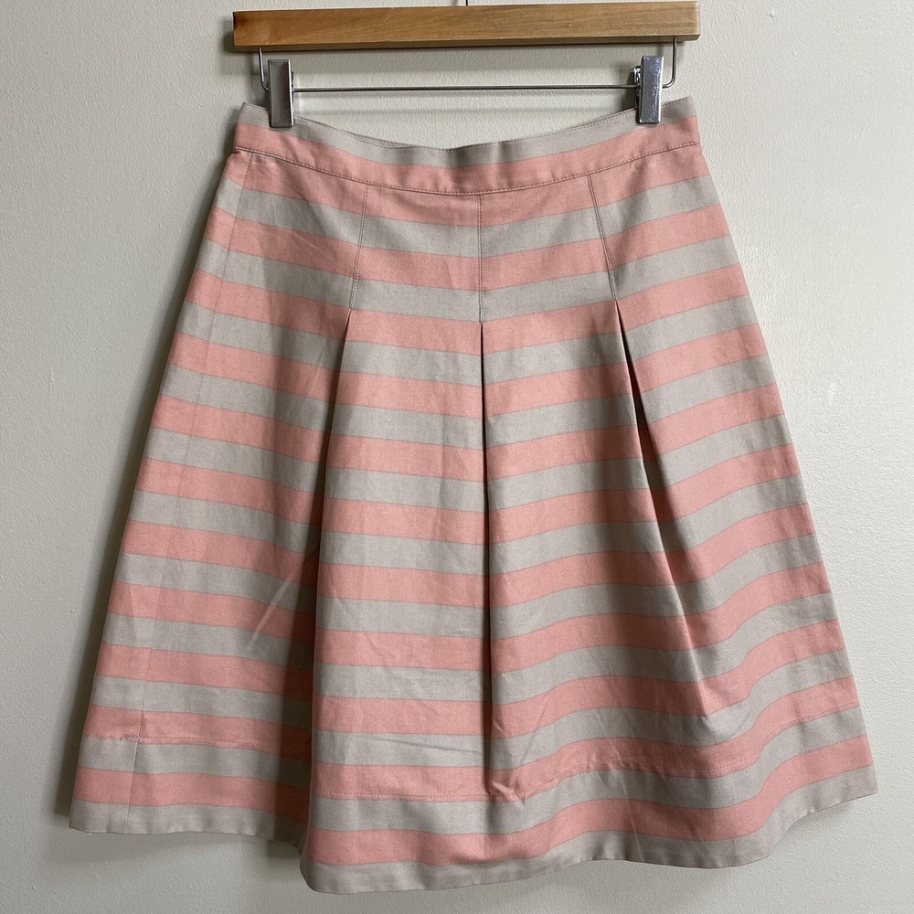 Anthropologie Corey Lynn Calter Pink/Rose Sweet Life Striped Skirt Size 10