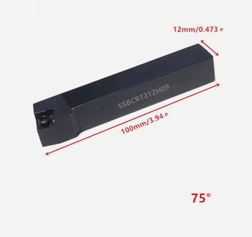 12mm SSBCL1212F09 75° Carbide Turning Holder with 10pcs SCMT09T304 Inserts