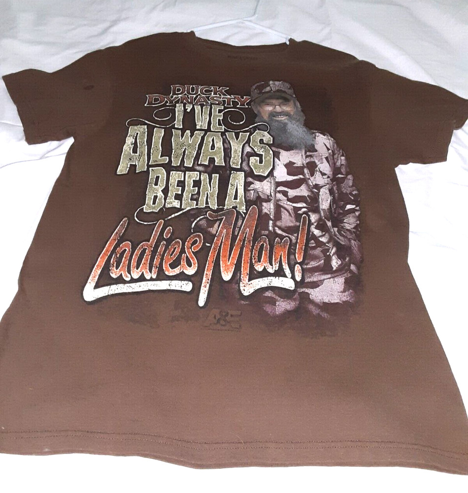 DUCK DYNASTY Men's T Shirt Brown Medium 