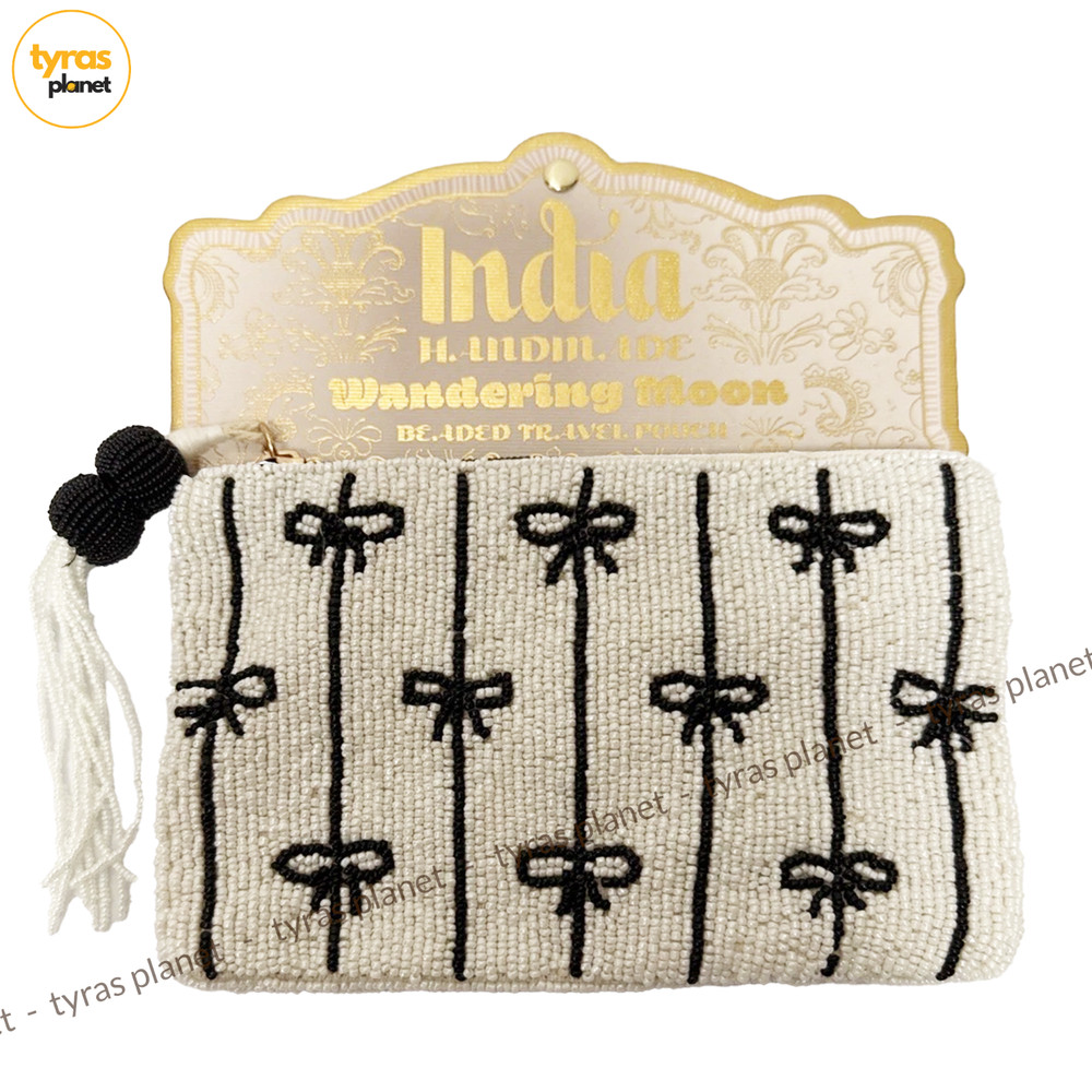 NEW RELEASE Handmade in India Ribbon Beaded Bag Travel Pouch Viral TikTok New