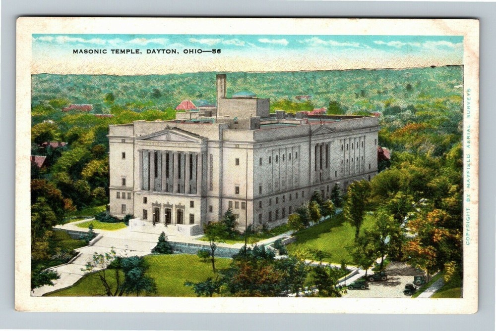 Dayton OH-Ohio, Masonic Temple, Vintage Postcard
