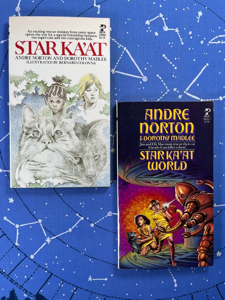 Star Ka'at & Star Ka'at World - Andre Norton (Star Ka'at 1 & 2) Pocket 1st Print