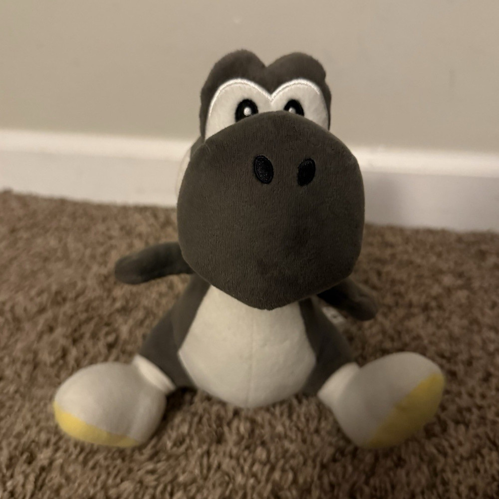 Black Yoshi Plush Doll - Super Mario Bros. Video Game Series Character Toy