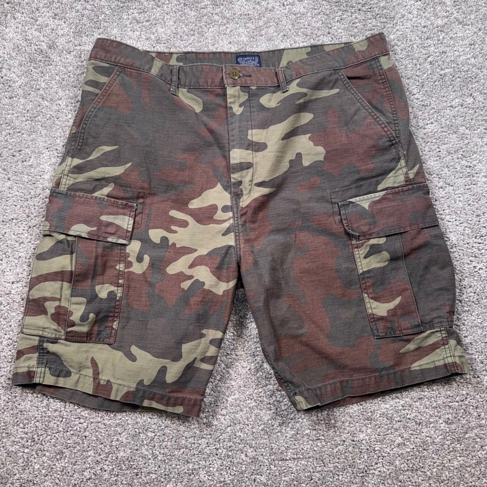 Levi Strauss Carrier Cargo Shorts Mens Camo Green Brown Size 40 EXCELLENT