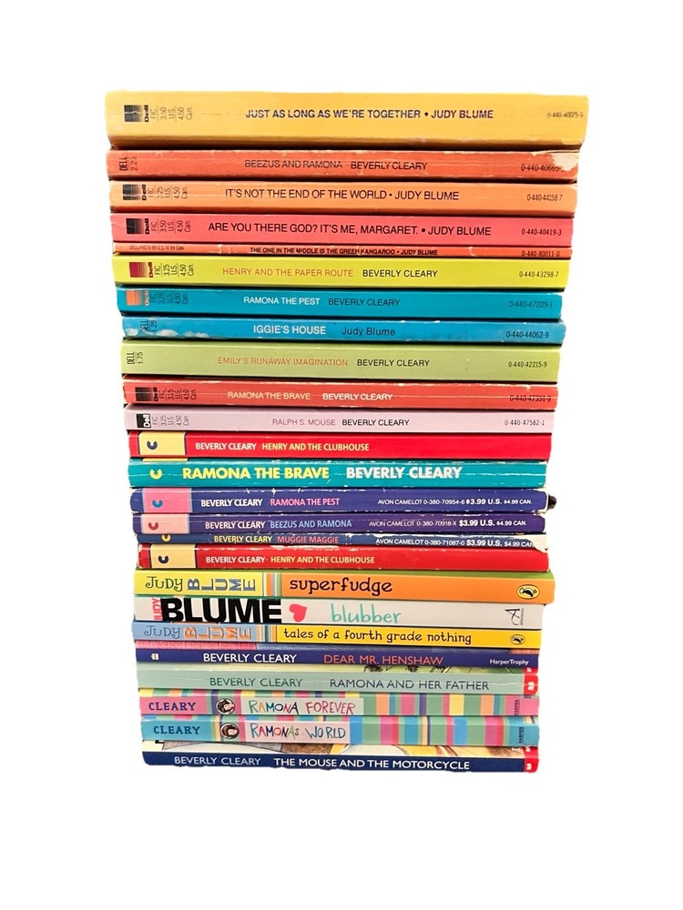 Huge Judy Blume & Beverly Cleary Vintage Books Mixed Lot of 25, Dell Printing