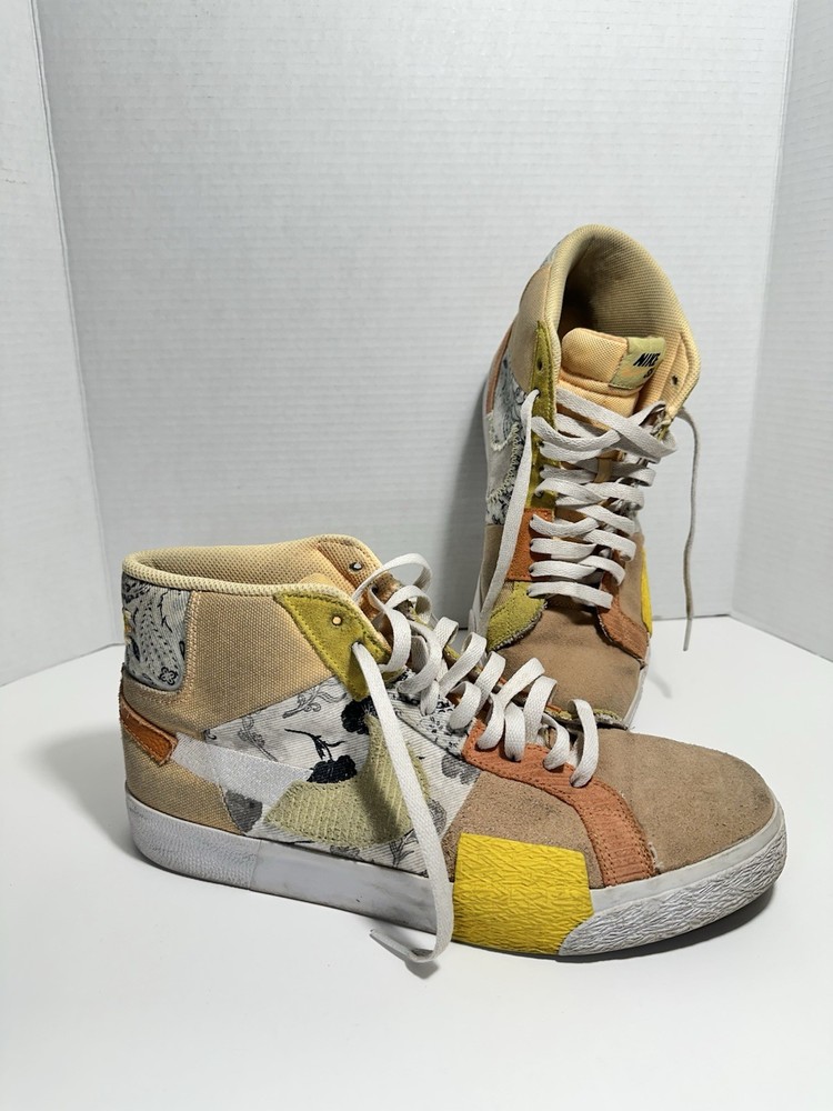 Nike SB Mens Shoes Sz 10.5 Zoom Blazer Mid Premium Paisley Melon Tint DM0859-800