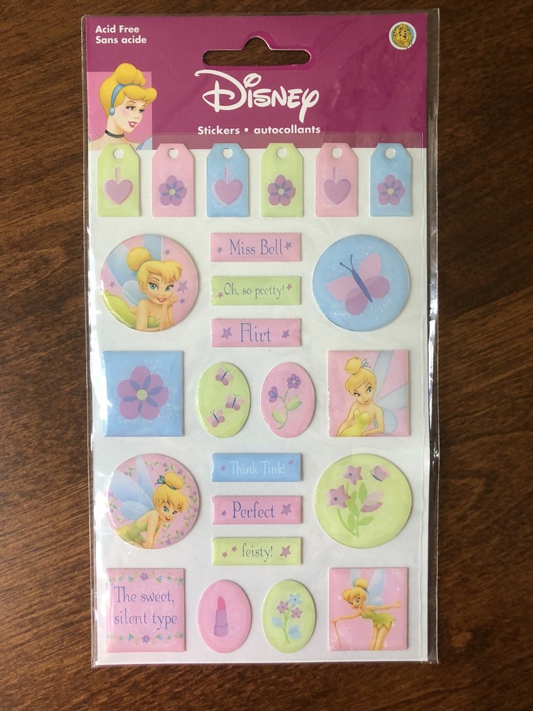 Disney Princess Stickers TInker Bell SandyLion Acid Free Tags-image