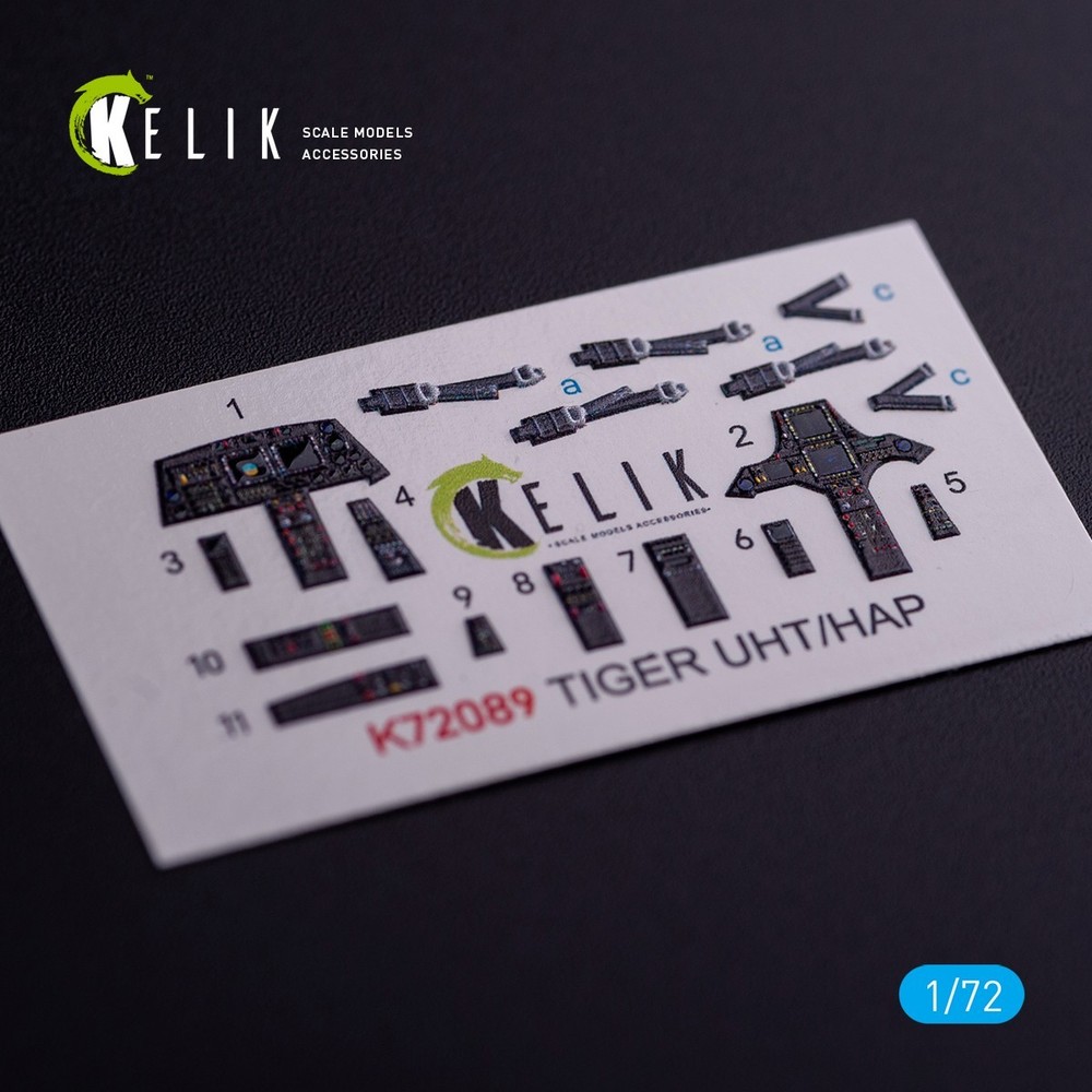 KeliK Eurocopter Tiger UHT/HAP 3D Interior Decals for Revell Kit 1/72 K72089