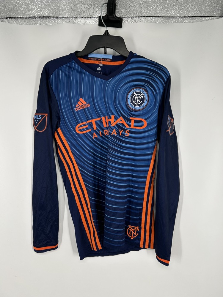 Adidas New York City FC MLS 2016-2017 Away Jersey Men's Small Soccer Long Sleeve