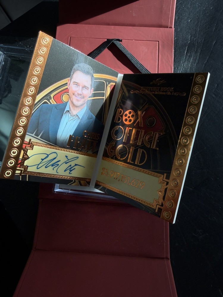 CHRIS PRATT 2024 Leaf Pop Century History Book BOX OFFICE GOLD Auto 23/25 signed