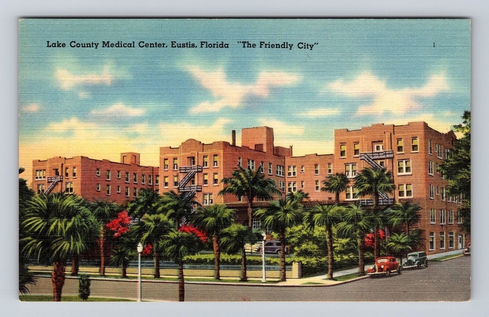 Eustis FL-Florida, Lake County Medical Center, Antique, Vintage Postcard