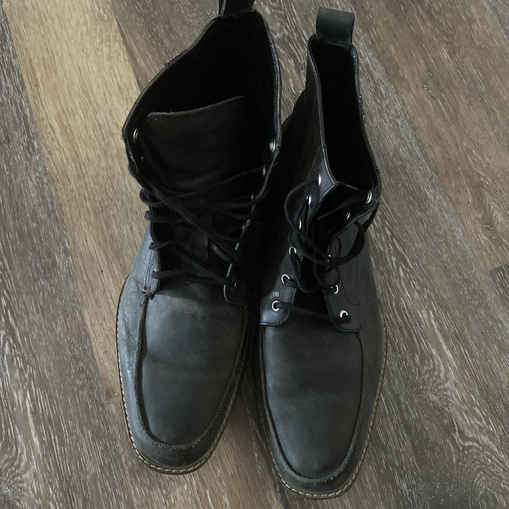 7 For All Mankind Shoes Black Woven Fashion Sneakers Mens US 11 EUR 44