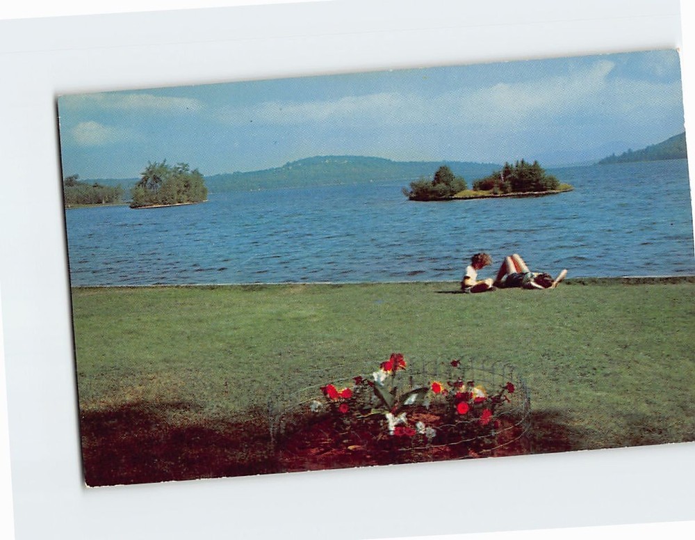 Postcard Lake Winnipesaukee Viewed from Meredith Park Meredith New Hampshire USA