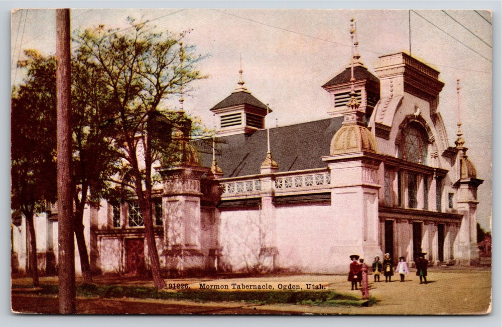 Ogden Utah~Mormon Tabernacle~Vintage Postcard