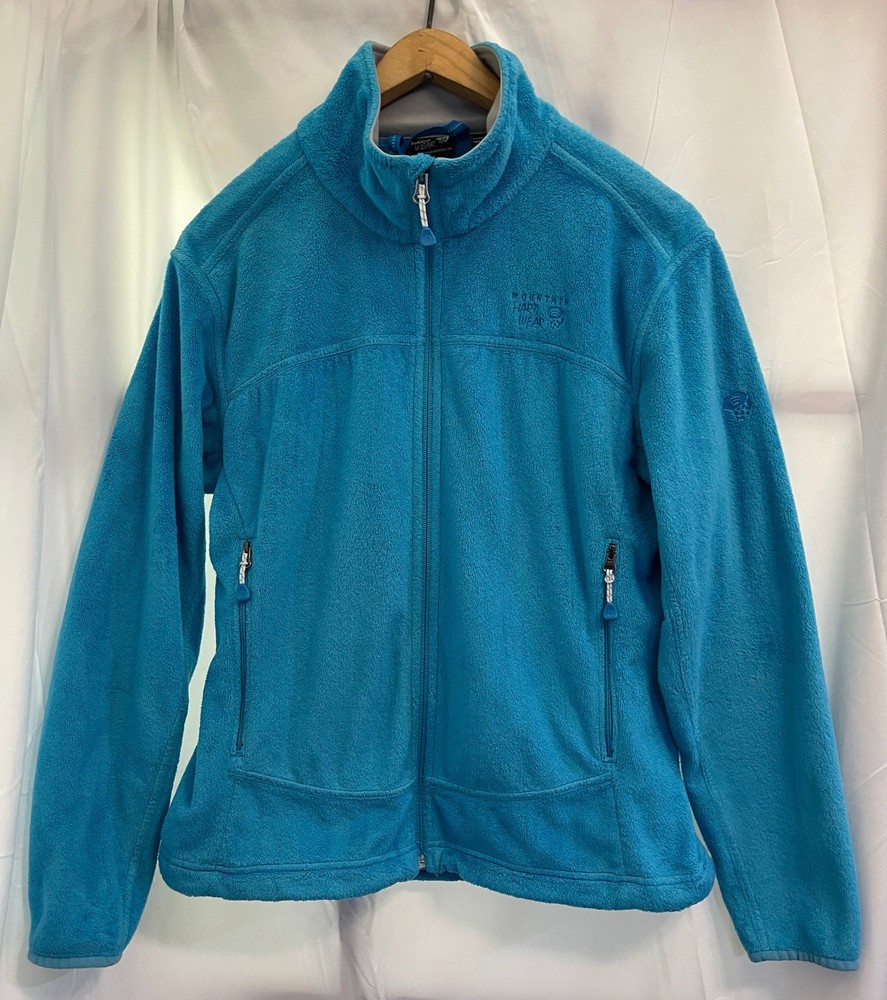 Mountain Hardwear Jacket Womens Medium Blue Fleece Pyxis Full Zip Hiking OL3866