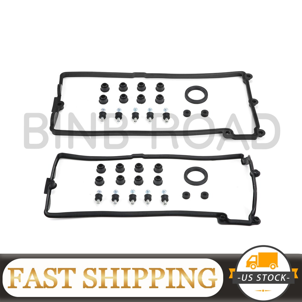 BMW X5 650i 645Ci 745i 545i E53 Valve Cover Gasket Set with Grommets 4.4L 4.8L V8