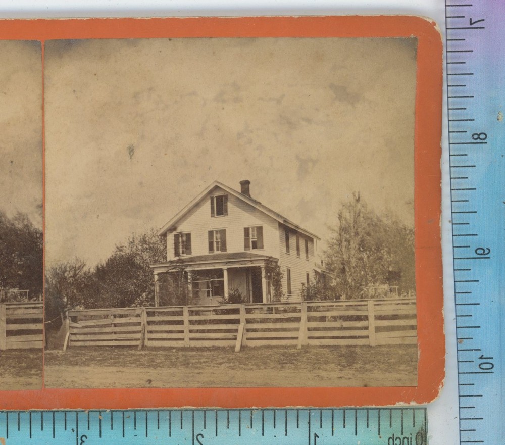 Small Home Pekin IL Illinois George Bacon  Stereoview