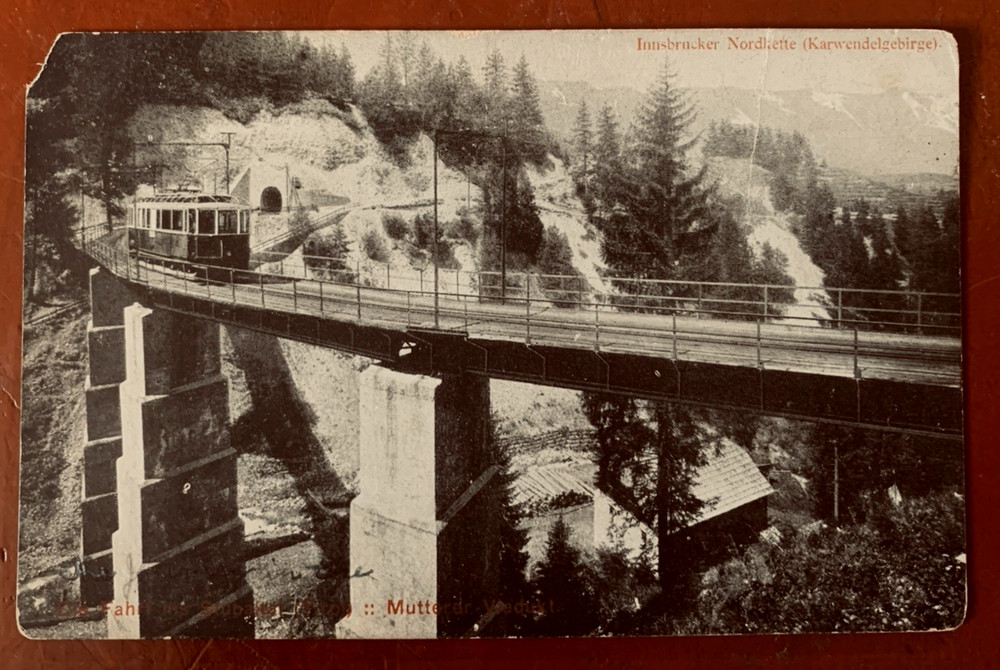 Stubaitalbahn, Mutterer Viadukt, Innsbruck to Tyrol, Austria Vintage Postcard