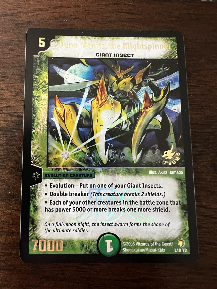 Duel Masters TCG Dyno Mantis The Mightspinner Foil Promo Card L10 Y2 CCG