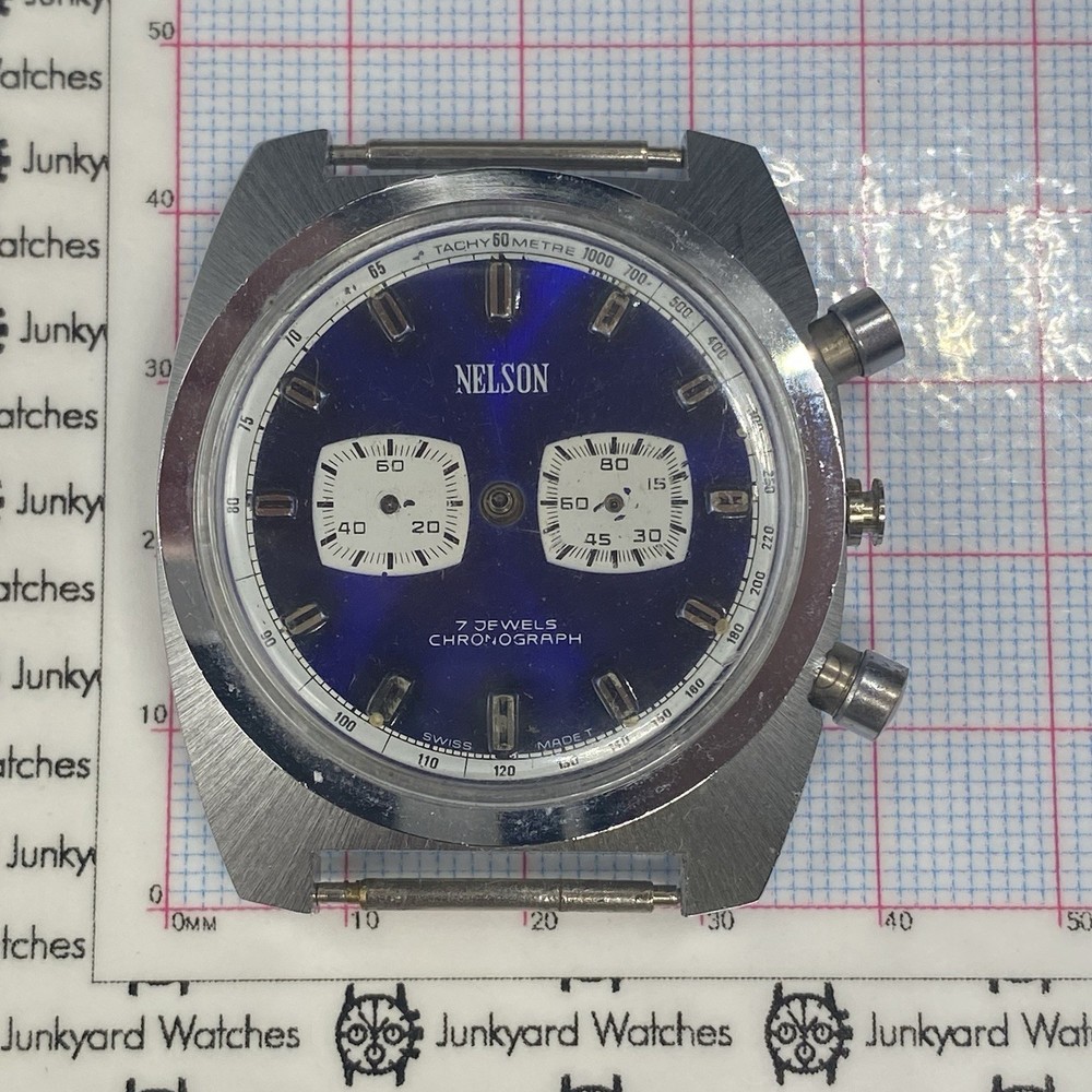 Vintage Nelson Swiss 7 Jewels Chronograph Lapanouse 2360 Watch Repair Parts