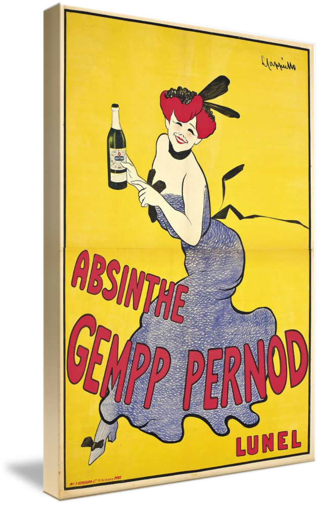Canvas Art - Absinthe Gempp Pernod Liquor Vintage Advertisement,-image
