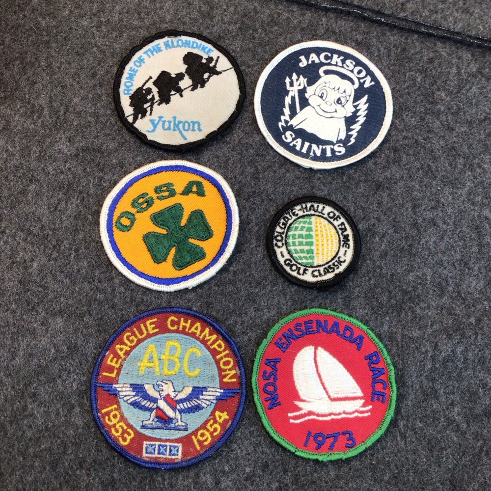 vintage iron on patches lot