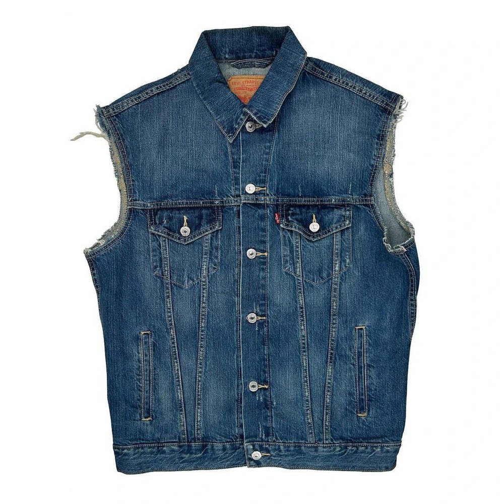 Levis Denim Vest - Large Blue Denim