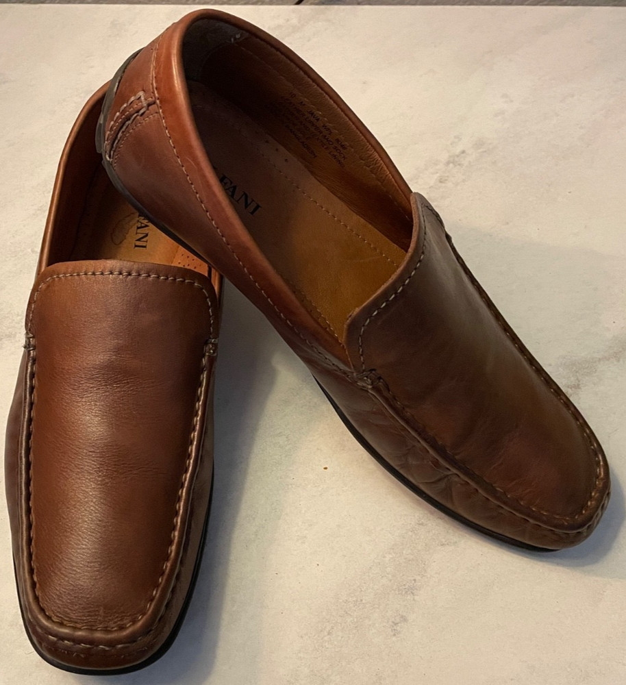 LEATHER SLIP-ON LOAFERS - Men's Sz 10 M  By ALFANI - EUC!