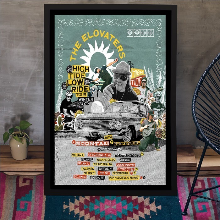 The Elovaters High Tide Low Ride Tour 2025 Wall Poster